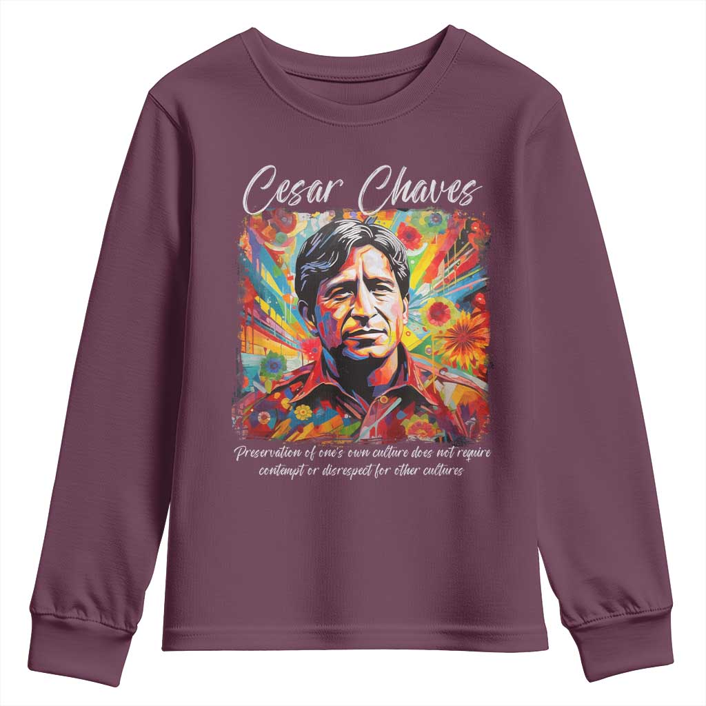 Cesar Chavez Youth Sweatshirt Preservation Of Ones Own Culture Does Not Require Contempt