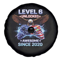 Funny 6th Birthday Spare Tire Cover Level 6 Unlocked Awesome Since 2020 USA Gamer