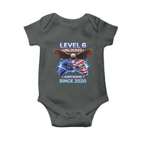 Funny 6th Birthday Baby Onesie Level 6 Unlocked Awesome Since 2020 USA Gamer
