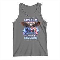 Funny 6th Birthday Tank Top Level 6 Unlocked Awesome Since 2020 USA Gamer
