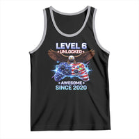 Funny 6th Birthday Tank Top Level 6 Unlocked Awesome Since 2020 USA Gamer