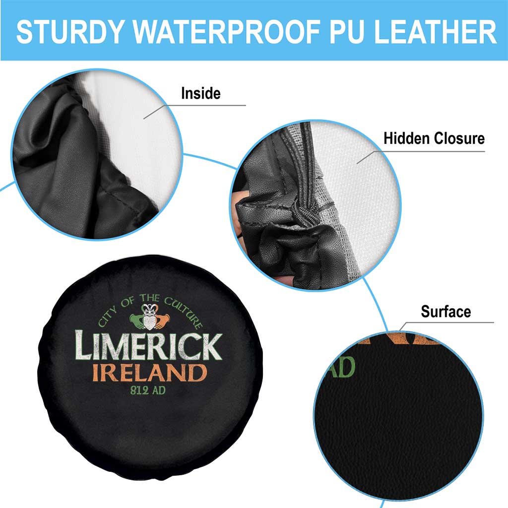 Limerick Ireland Spare Tire Cover City Of The Culture Est 812 AD