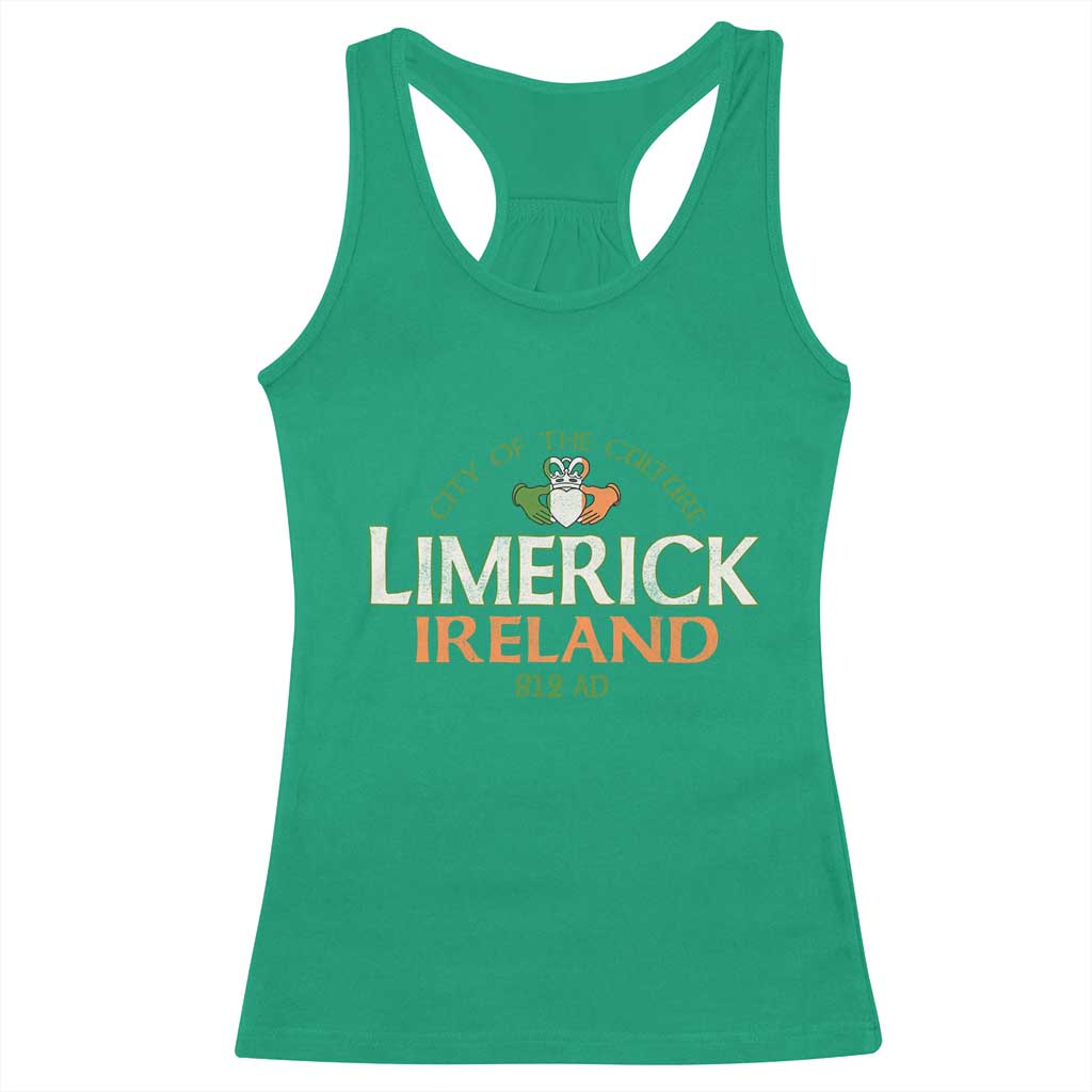 Limerick Ireland Racerback Tank Top City Of The Culture Est 812 AD