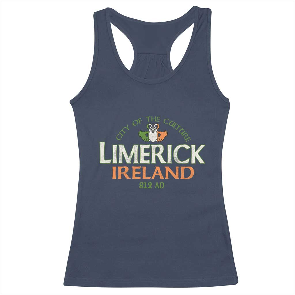 Limerick Ireland Racerback Tank Top City Of The Culture Est 812 AD