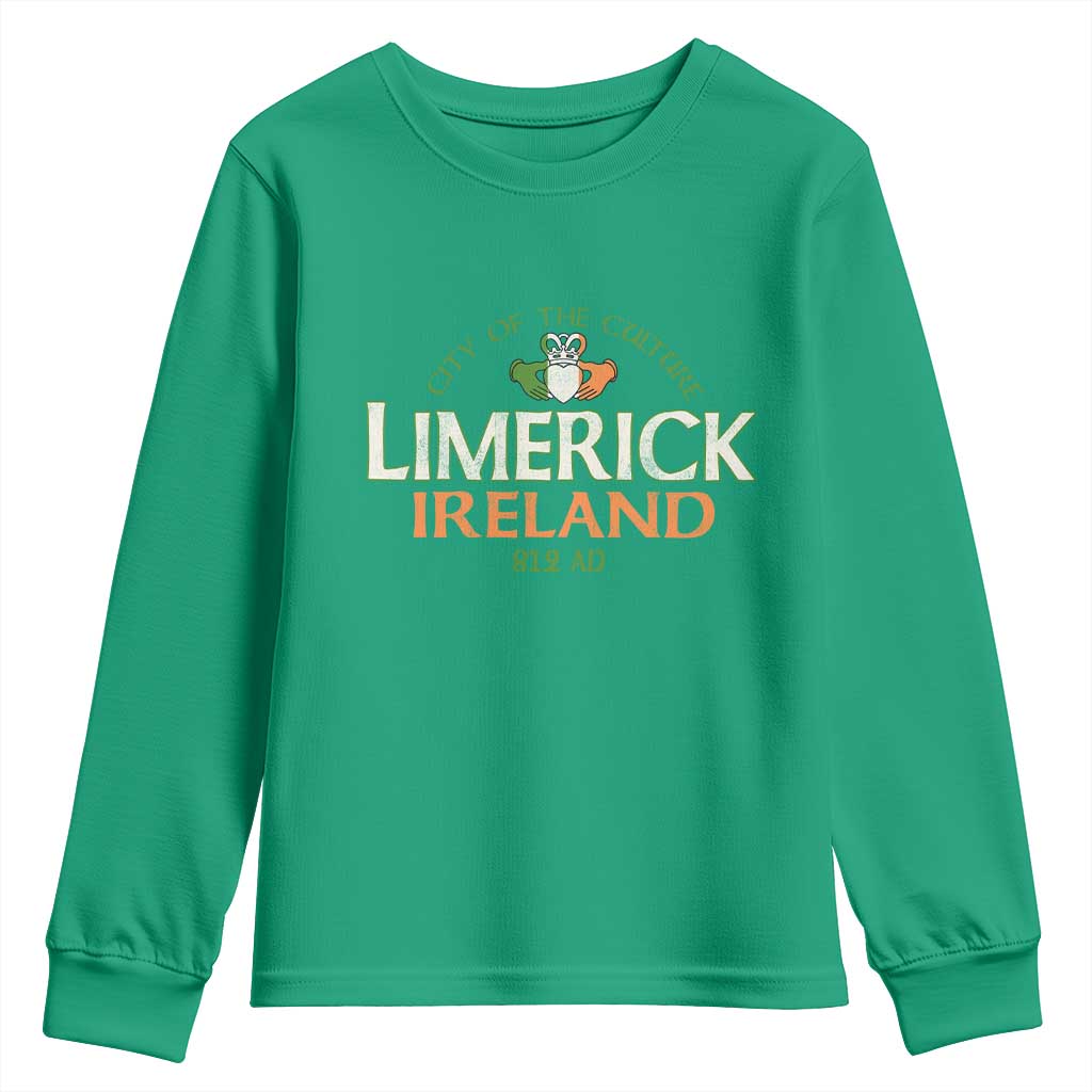 Limerick Ireland Youth Sweatshirt City Of The Culture Est 812 AD