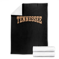 Tennessee Fan Throw Blanket Orange Retro Checkered Varsity TN State