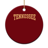 Tennessee Fan Ceramic Ornament Orange Retro Checkered Varsity TN State