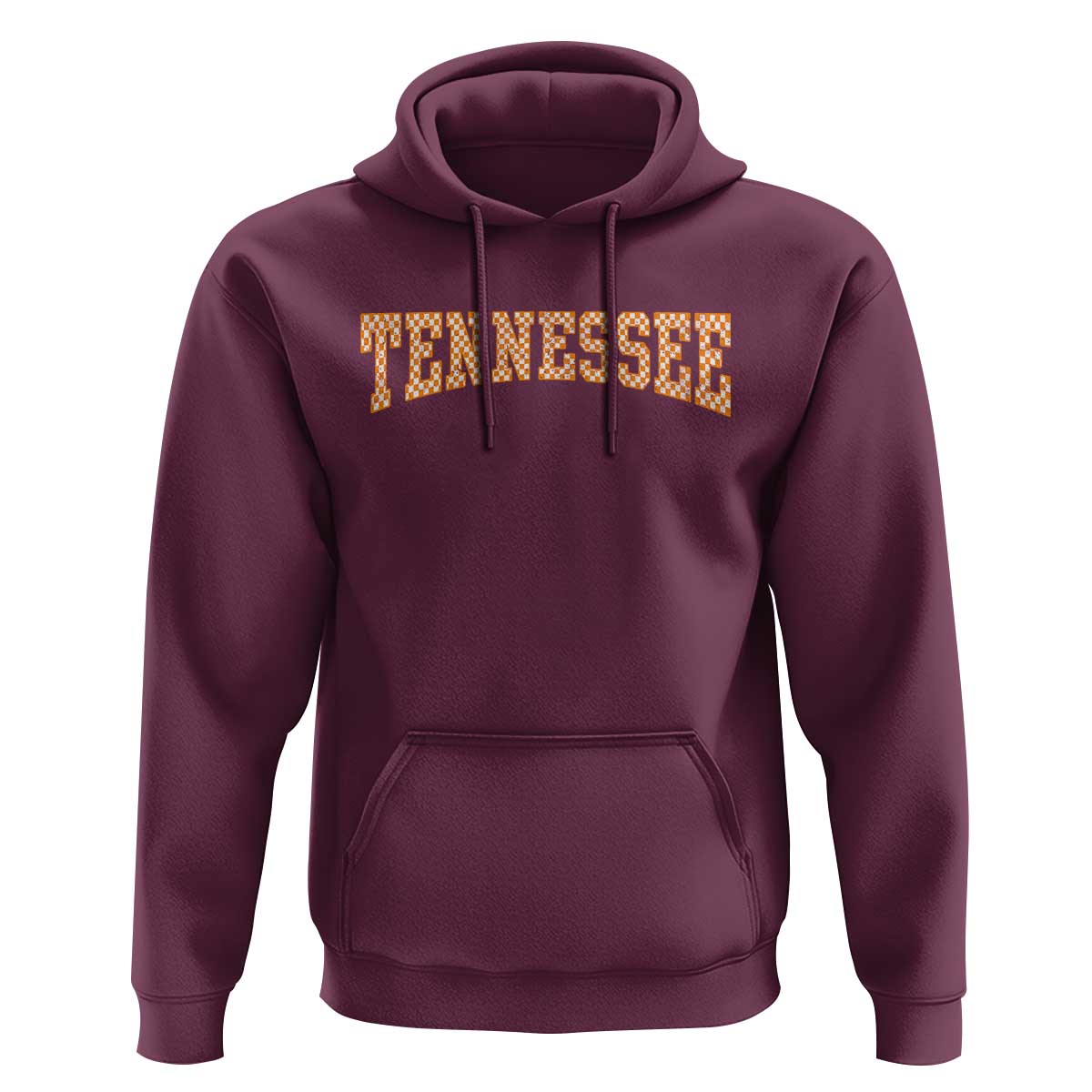 Tennessee Fan Hoodie Orange Retro Checkered Varsity TN State