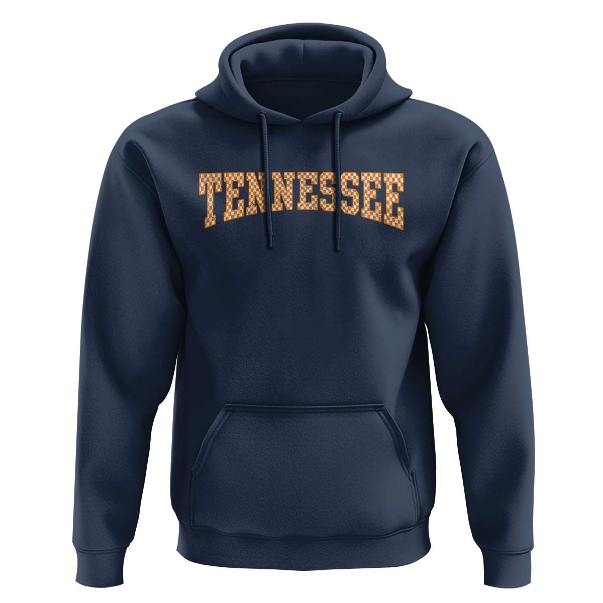 Tennessee Fan Hoodie Orange Retro Checkered Varsity TN State