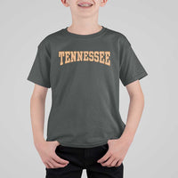 Tennessee Fan T Shirt For Kid Orange Retro Checkered Varsity TN State