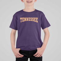 Tennessee Fan T Shirt For Kid Orange Retro Checkered Varsity TN State