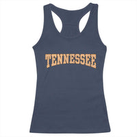 Tennessee Fan Racerback Tank Top Orange Retro Checkered Varsity TN State