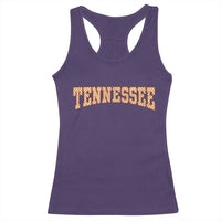 Tennessee Fan Racerback Tank Top Orange Retro Checkered Varsity TN State
