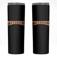 Tennessee Fan Skinny Tumbler Orange Retro Checkered Varsity TN State