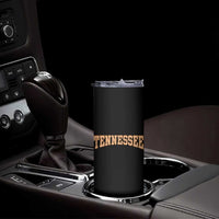 Tennessee Fan Skinny Tumbler Orange Retro Checkered Varsity TN State