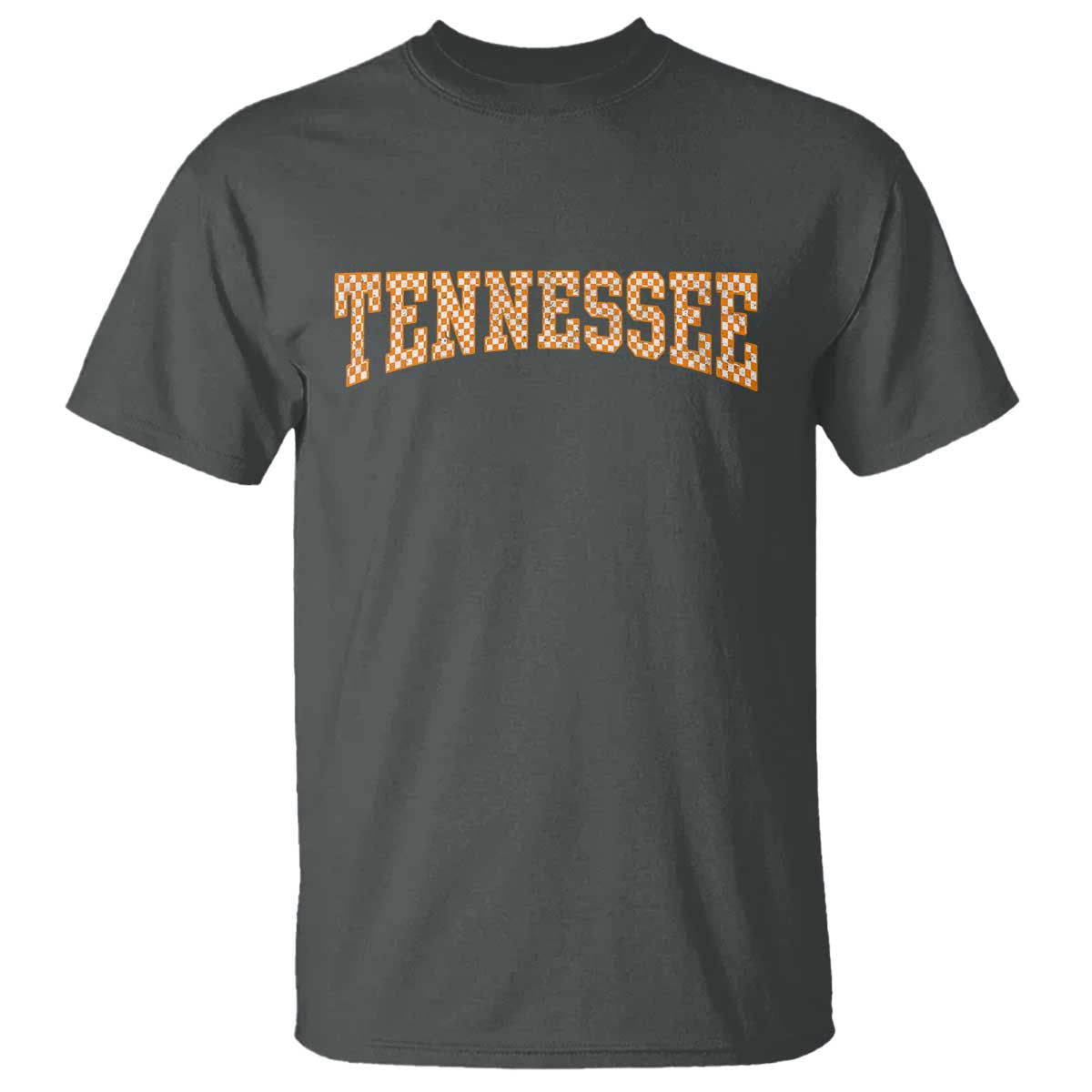Tennessee Fan T Shirt Orange Retro Checkered Varsity TN State