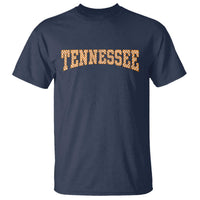 Tennessee Fan T Shirt Orange Retro Checkered Varsity TN State