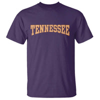 Tennessee Fan T Shirt Orange Retro Checkered Varsity TN State