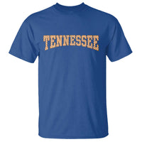 Tennessee Fan T Shirt Orange Retro Checkered Varsity TN State