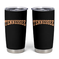 Tennessee Fan Tumbler Cup Orange Retro Checkered Varsity TN State