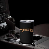 Tennessee Fan Tumbler Cup Orange Retro Checkered Varsity TN State