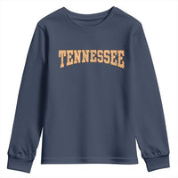 Tennessee Fan Youth Sweatshirt Orange Retro Checkered Varsity TN State