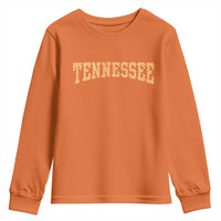 Tennessee Fan Youth Sweatshirt Orange Retro Checkered Varsity TN State