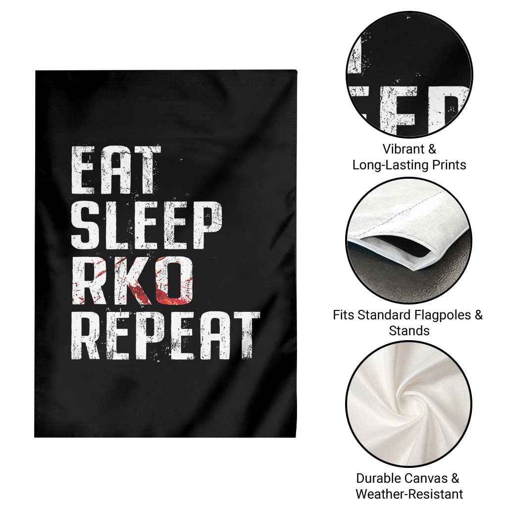 Eat Sleep RKO Repeat Garden Flag Blood Stained