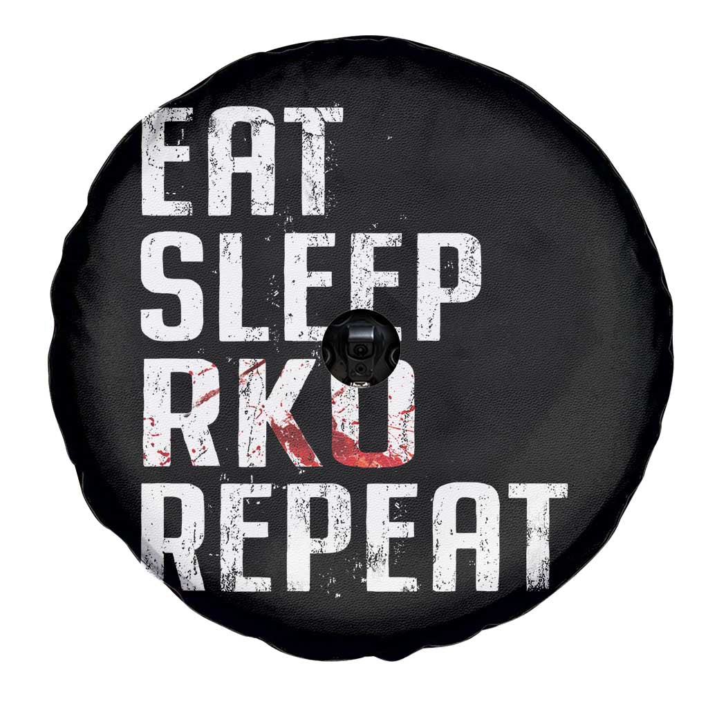 Eat Sleep RKO Repeat Spare Tire Cover Blood Stained