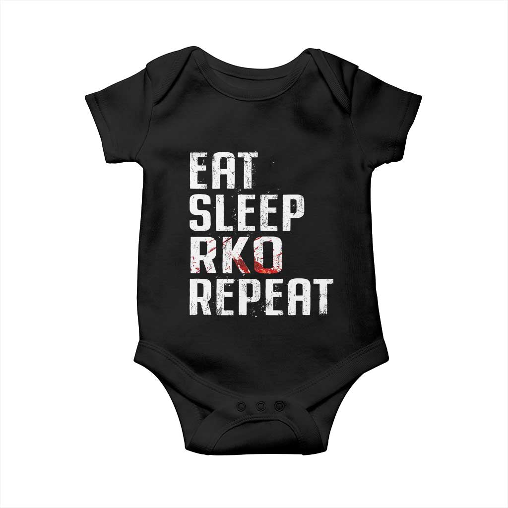 Eat Sleep RKO Repeat Baby Onesie Blood Stained
