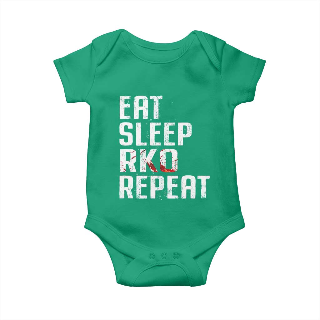 Eat Sleep RKO Repeat Baby Onesie Blood Stained