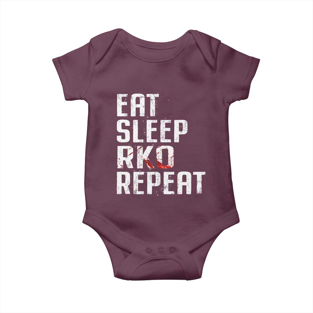Eat Sleep RKO Repeat Baby Onesie Blood Stained