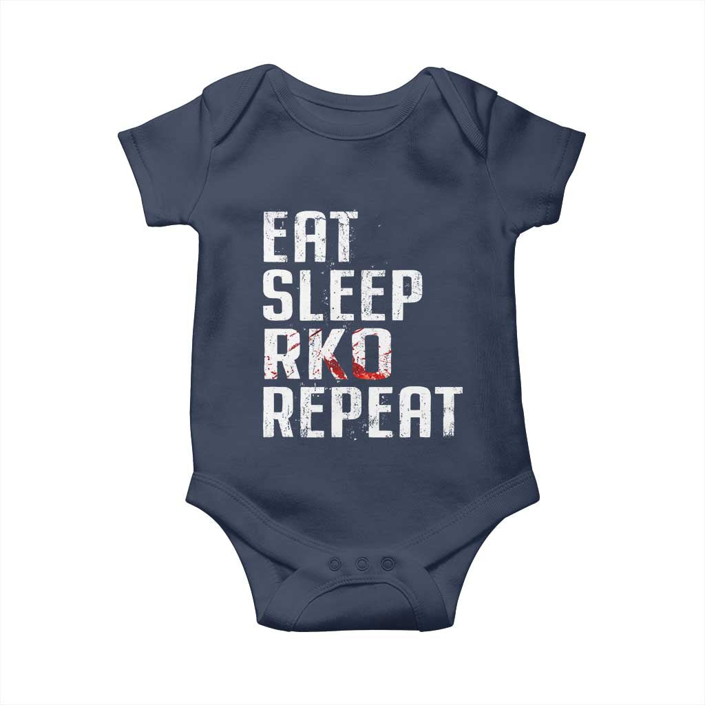 Eat Sleep RKO Repeat Baby Onesie Blood Stained
