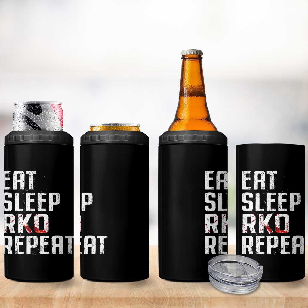 Eat Sleep RKO Repeat 4 in 1 Can Cooler Tumbler Blood Stained