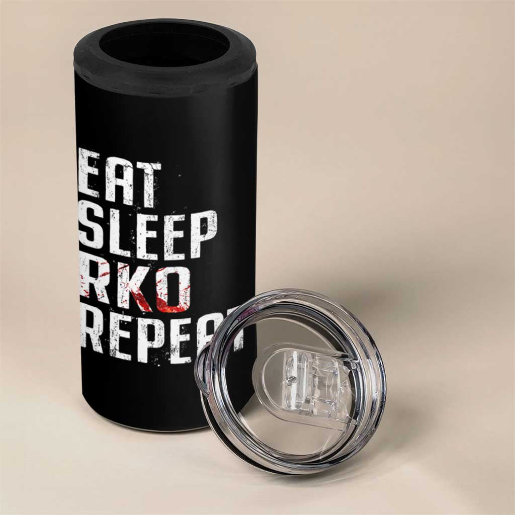 Eat Sleep RKO Repeat 4 in 1 Can Cooler Tumbler Blood Stained
