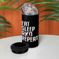 Eat Sleep RKO Repeat 4 in 1 Can Cooler Tumbler Blood Stained