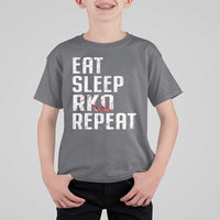 Eat Sleep RKO Repeat T Shirt For Kid Blood Stained
