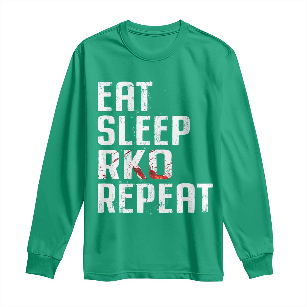 Eat Sleep RKO Repeat Long Sleeve Shirt Blood Stained