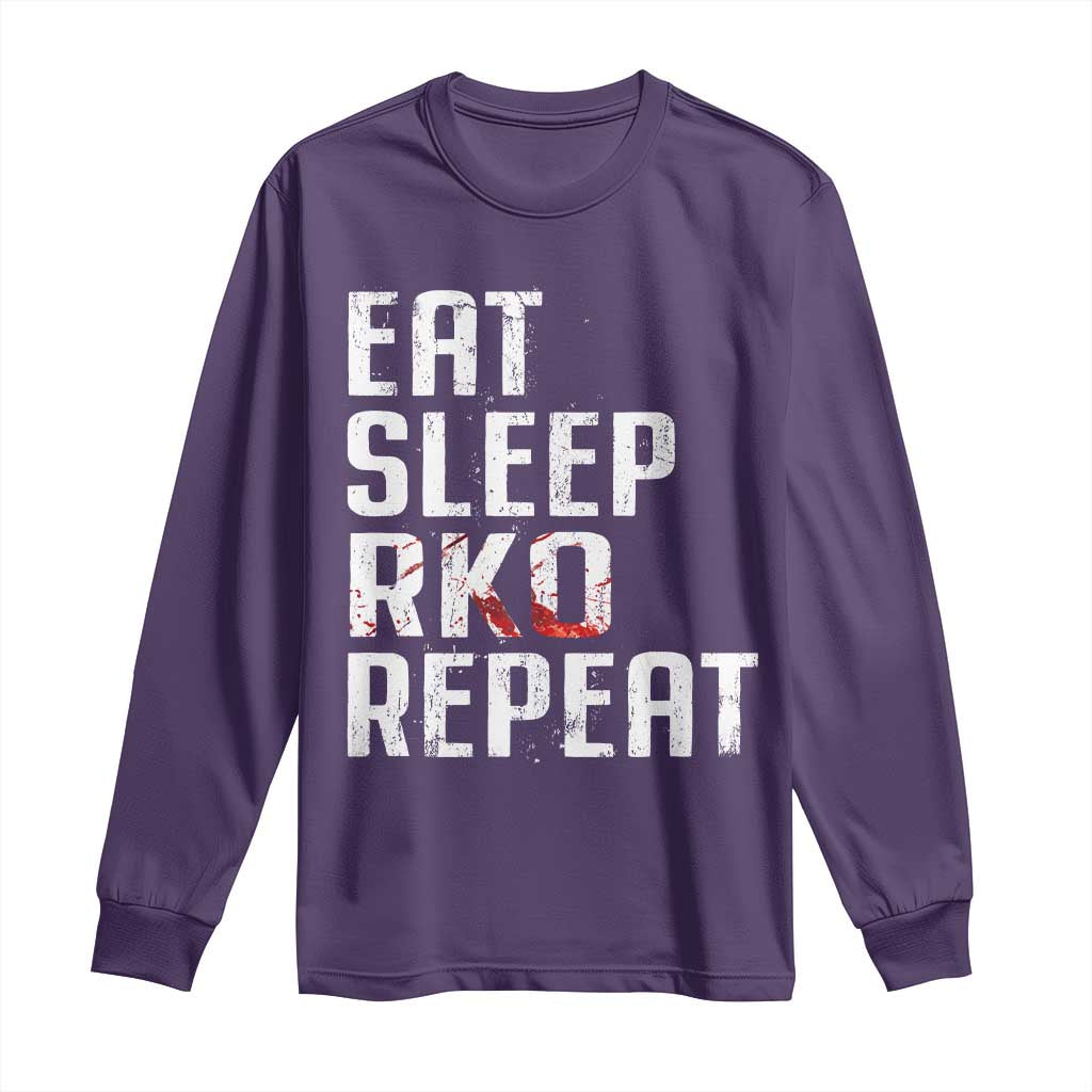 Eat Sleep RKO Repeat Long Sleeve Shirt Blood Stained