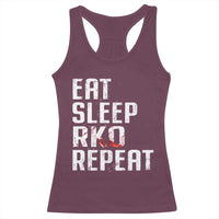 Eat Sleep RKO Repeat Racerback Tank Top Blood Stained