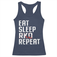 Eat Sleep RKO Repeat Racerback Tank Top Blood Stained