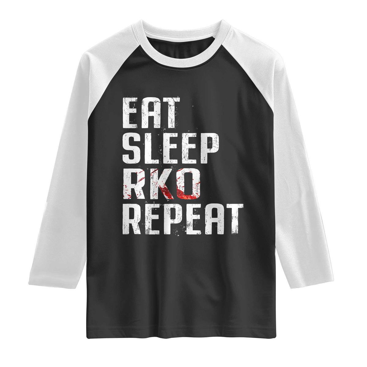 Eat Sleep RKO Repeat Raglan Shirt Blood Stained