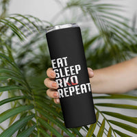 Eat Sleep RKO Repeat Skinny Tumbler Blood Stained