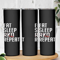 Eat Sleep RKO Repeat Skinny Tumbler Blood Stained