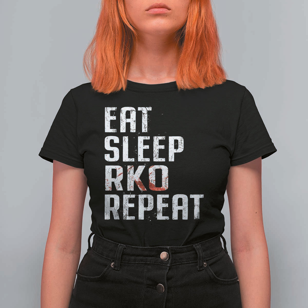 Eat Sleep RKO Repeat T Shirt For Women Blood Stained