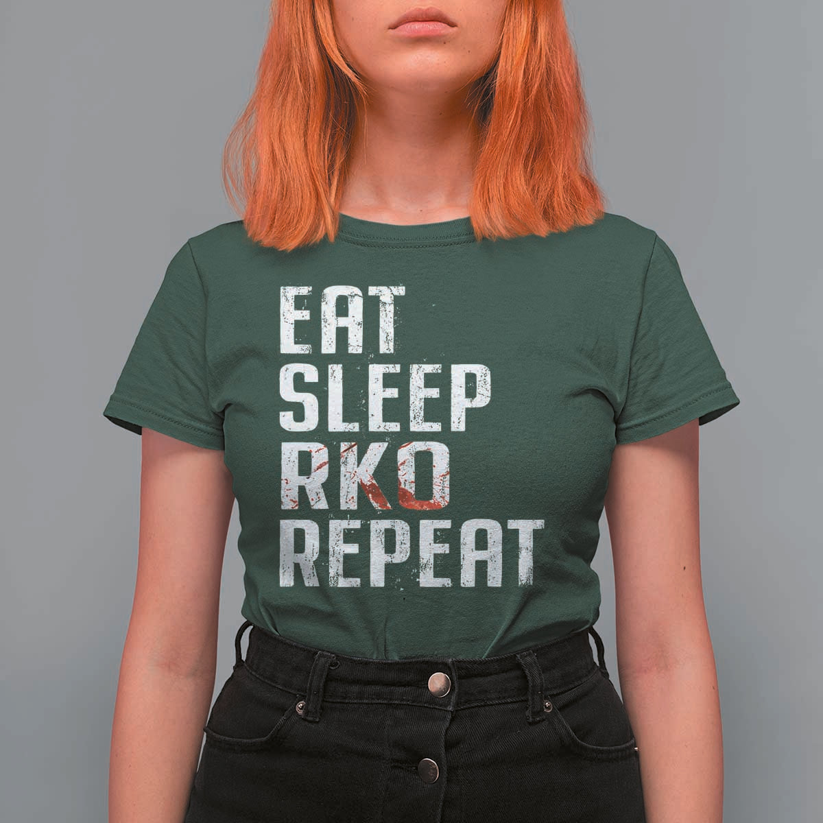 Eat Sleep RKO Repeat T Shirt For Women Blood Stained