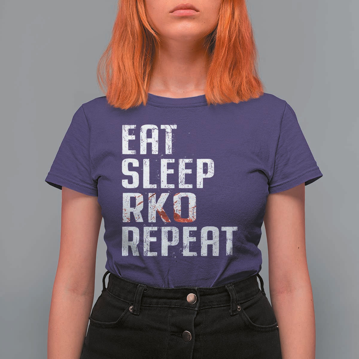 Eat Sleep RKO Repeat T Shirt For Women Blood Stained