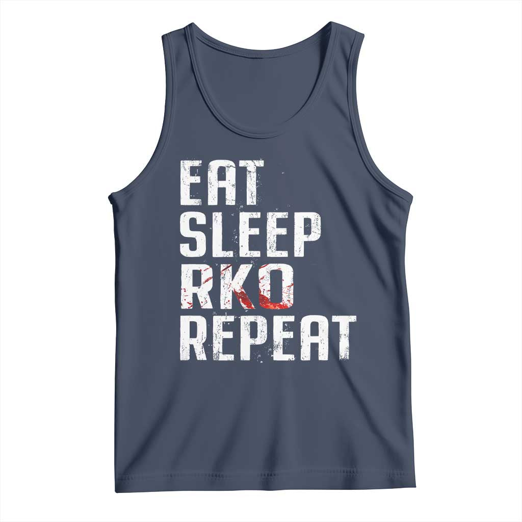 Eat Sleep RKO Repeat Tank Top Blood Stained