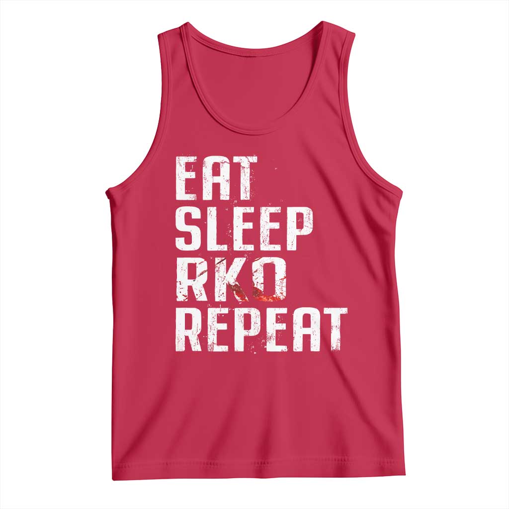 Eat Sleep RKO Repeat Tank Top Blood Stained