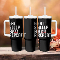 Eat Sleep RKO Repeat Tumbler With Handle Blood Stained